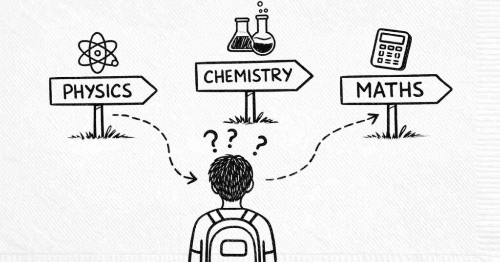 Student choosing PCM
