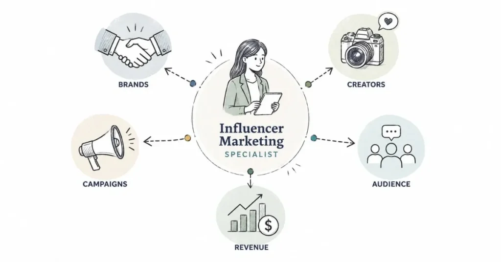 Influencer marketing specialist connecting brands, creators, campaigns, audience, and revenue channels.