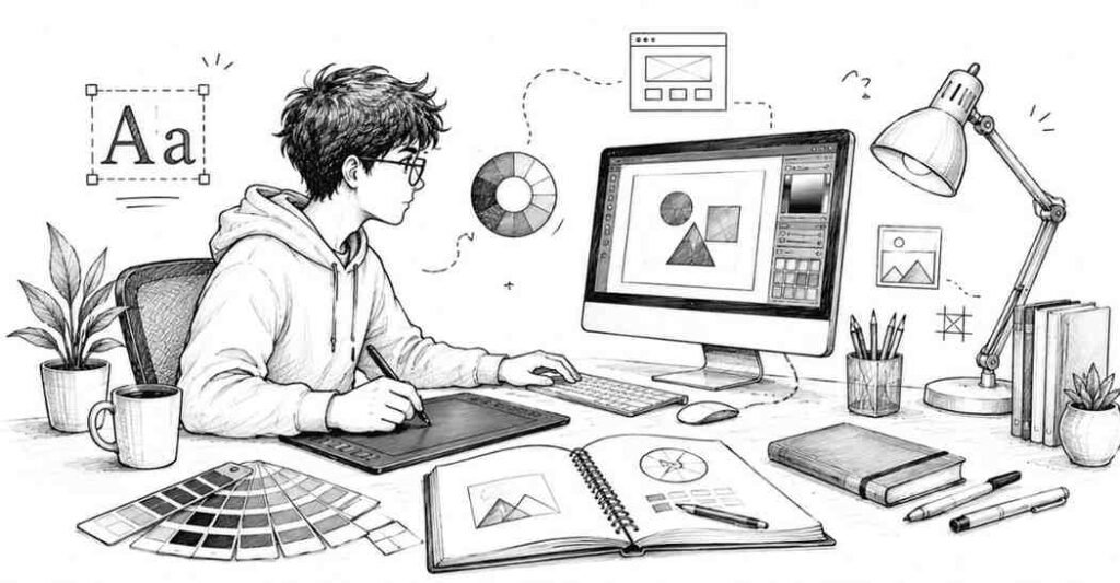 beginner graphic design career guide | FLM | Frontlines Edu Tech