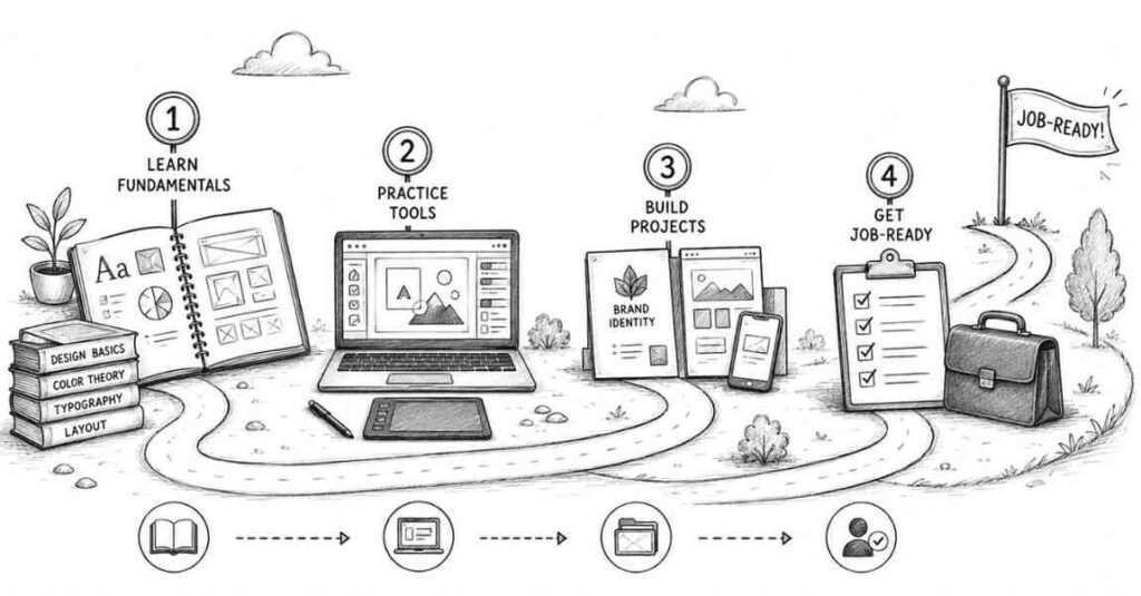 graphic design learning roadmap