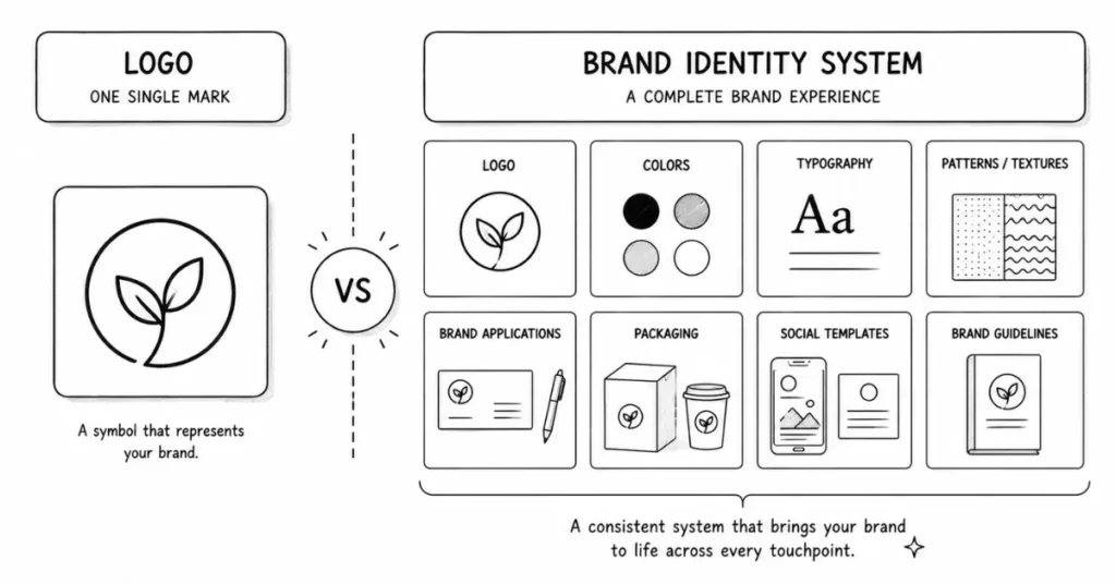 brand identity vs logo design