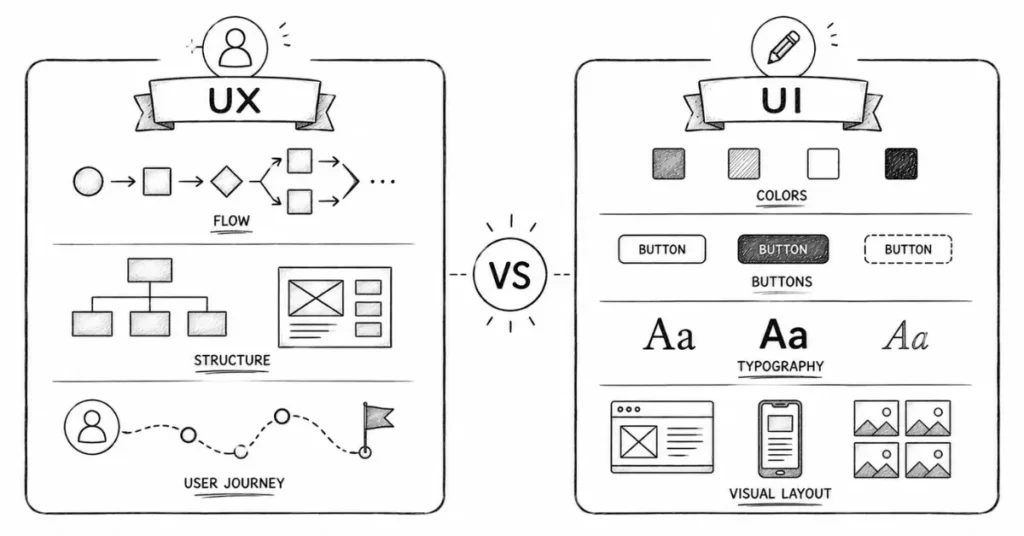 ux vs ui design comparison