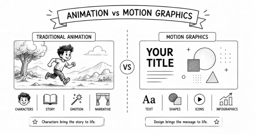 motion graphics vs traditional animation