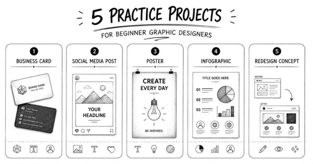 beginner graphic design practice projects | FLM | Frontlines Edu Tech