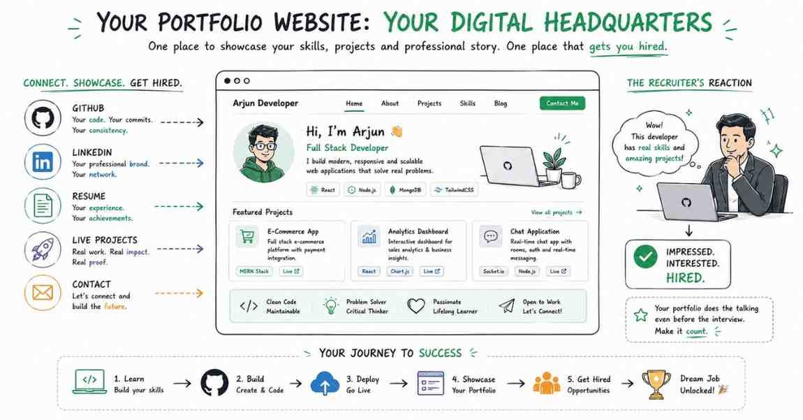 Personal branding portfolio hub infographic