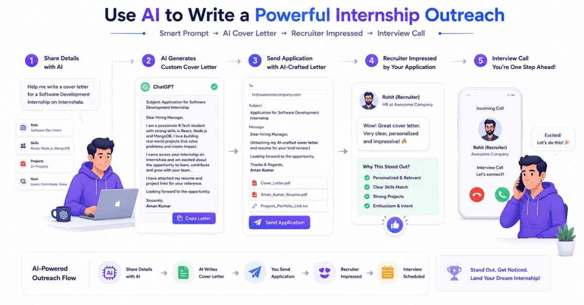 ChatGPT helping fresher create strong internship pitch
