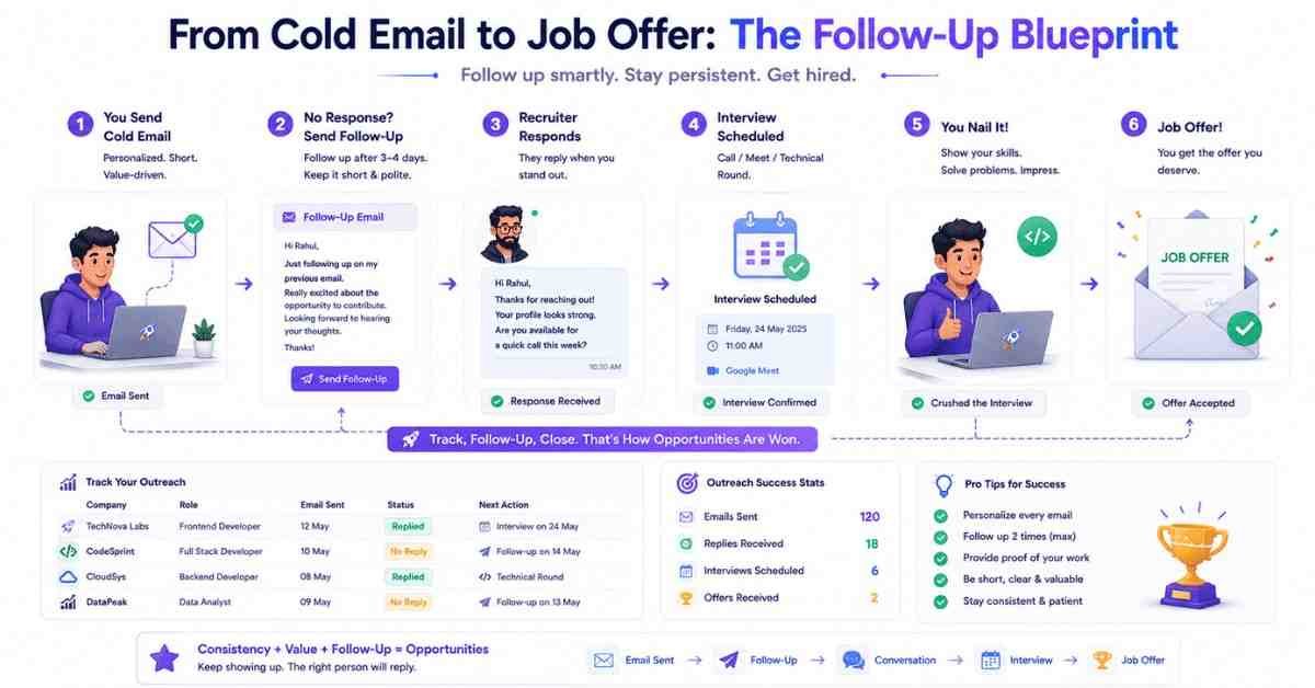Follow-up email leading to interview and job offer