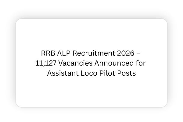 RRB ALP Recruitment flm Govt Jobs