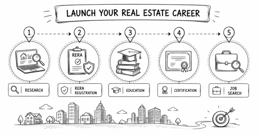 launch real estate career roadmap | flm | frontlines edutech