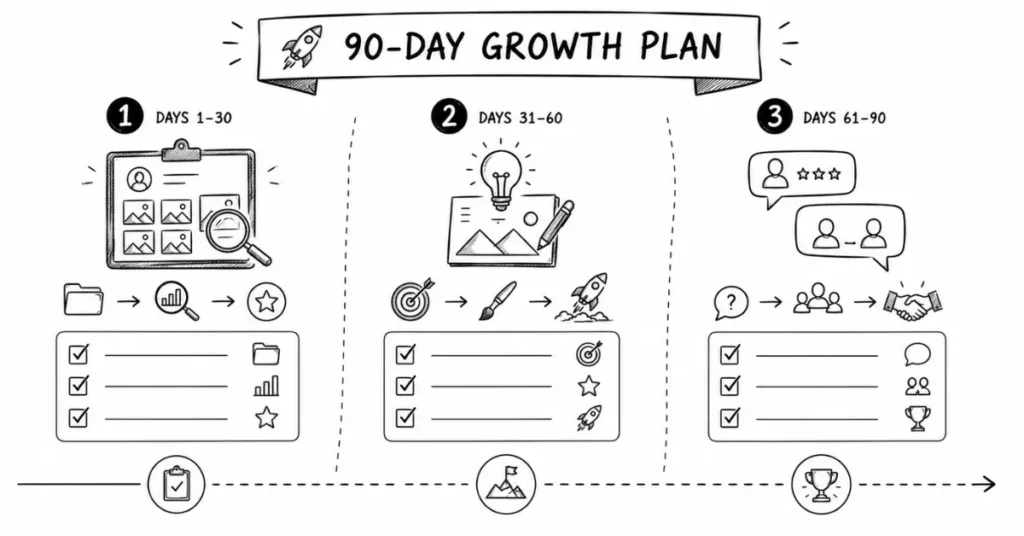 90 day designer growth plan