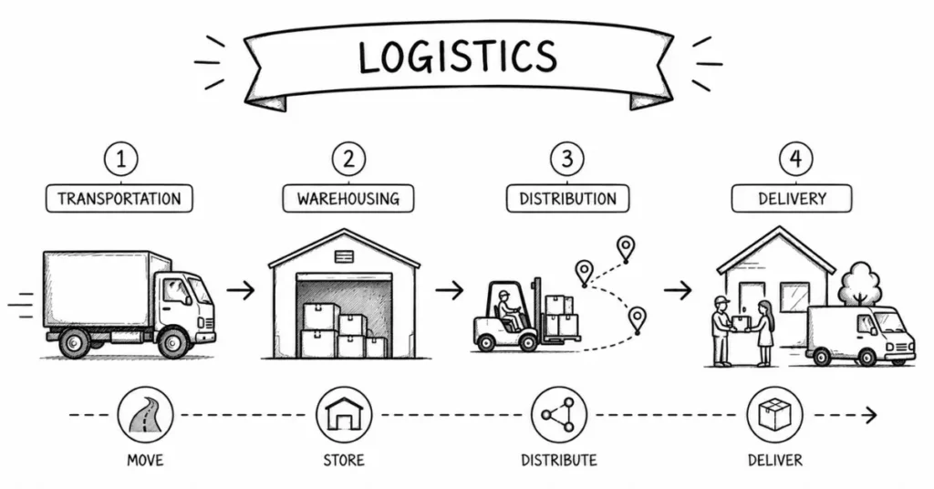 logistics management explained | flm | frontlines edutech