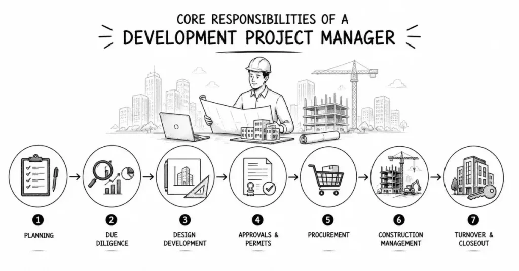 development project manager responsibilities | flm | frontlines edutech