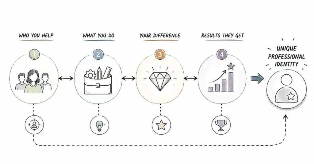 Unique value proposition framework for social media professionals.