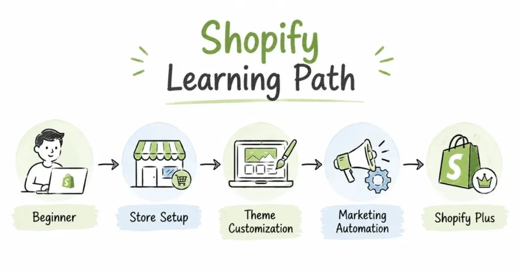 Shopify learning roadmap from beginner to advanced level | FLM | FrontlinesEduTech
