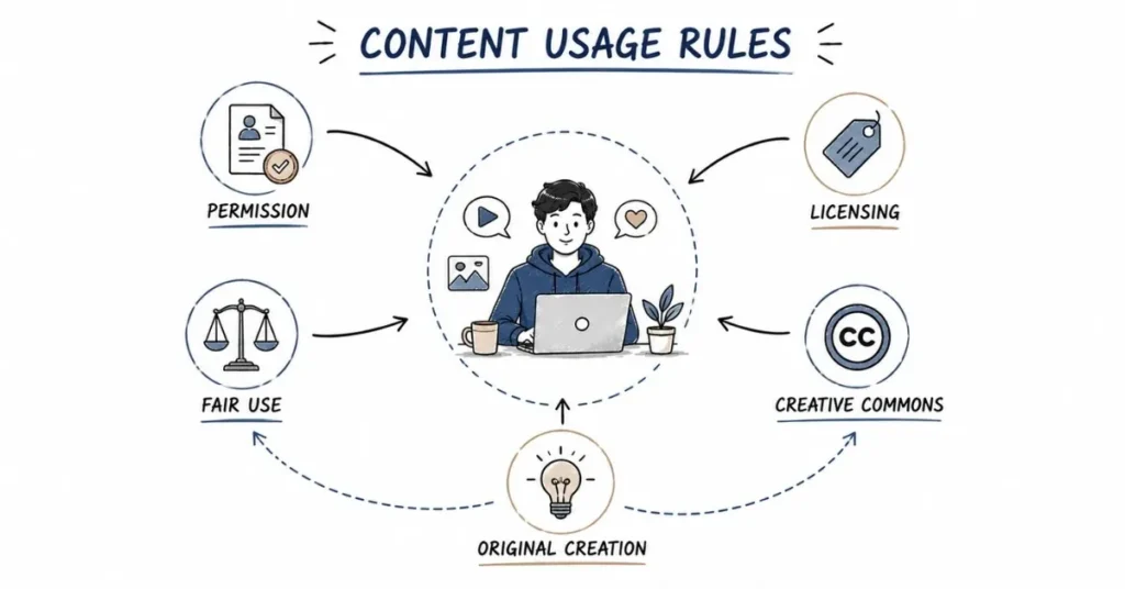 Legal ways to use third-party content on social media.