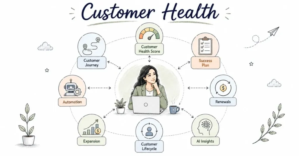 Customer Success Tech Stack for health scores. | FLM | FrontlinesEduTech