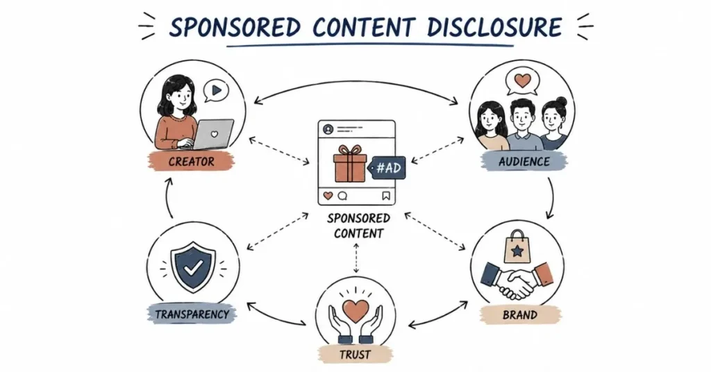 Sponsored content disclosure and transparency framework.