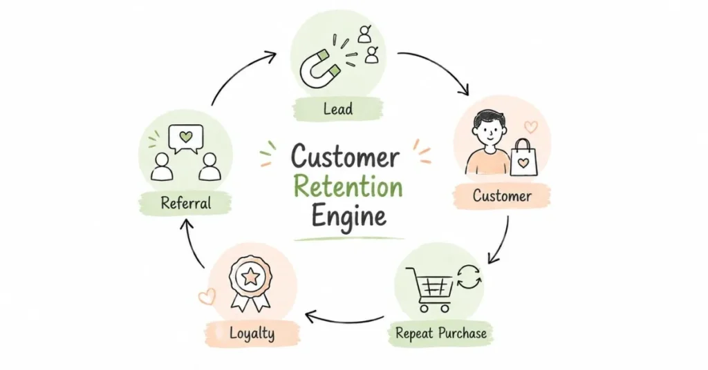 Customer retention and marketing automation workflow | FLM | FrontlinesEduTech