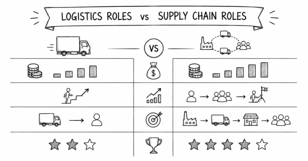 logistics vs supply chain salary | flm | frontlines edutech