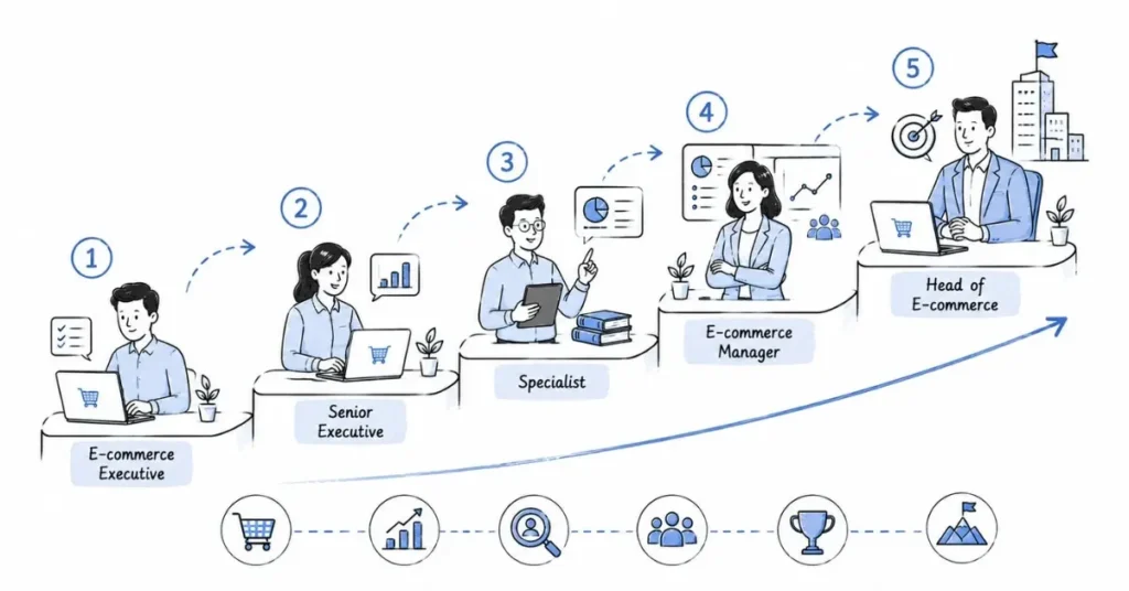 E-commerce career progression roadmap and growth path | FLM | FrontlinesEduTech