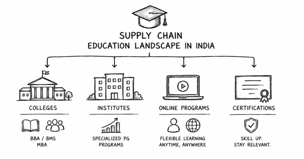 supply chain education landscape | flm | frontlines edutech