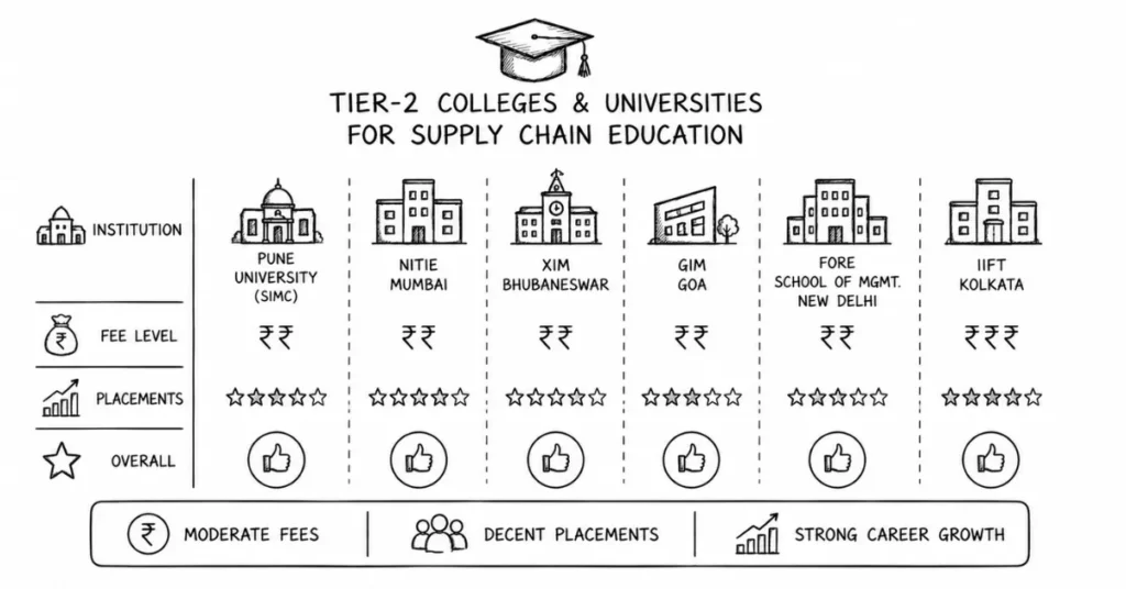tier 2 supply chain colleges | flm | frontlines edutech