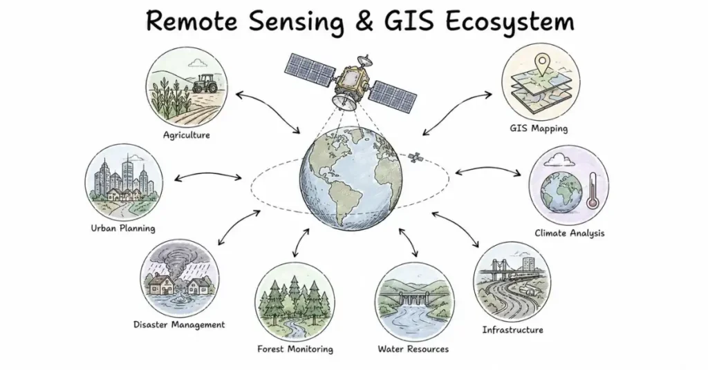 Remote Sensing and GIS Careers ecosystem. | FLM | FrontlinesEduTech