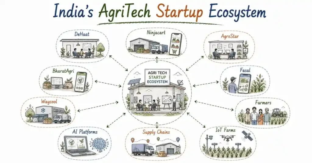 AgriTech Startups in India connecting farming, AI, supply chains, and digital agriculture. | FLM | FrontlinesEduTech |
