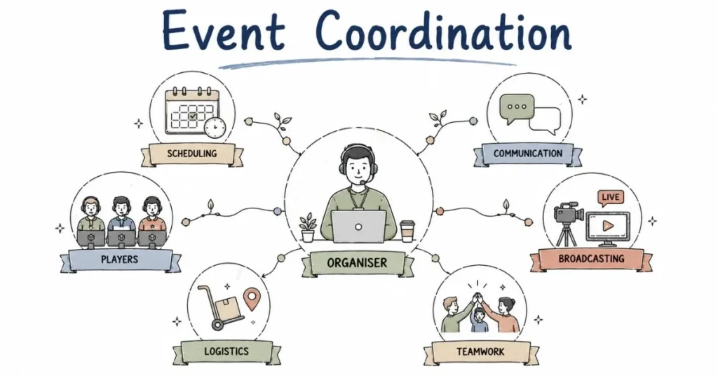 Event coordination workflow. | FLM | FrontlinesEduTech