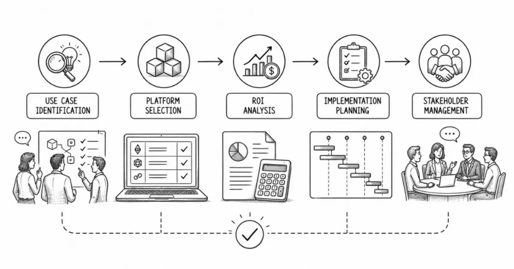 blockchain consulting workflow | flm | frontlines edutech
