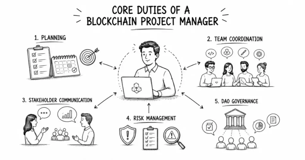 blockchain project manager duties | flm | frontlines edutech