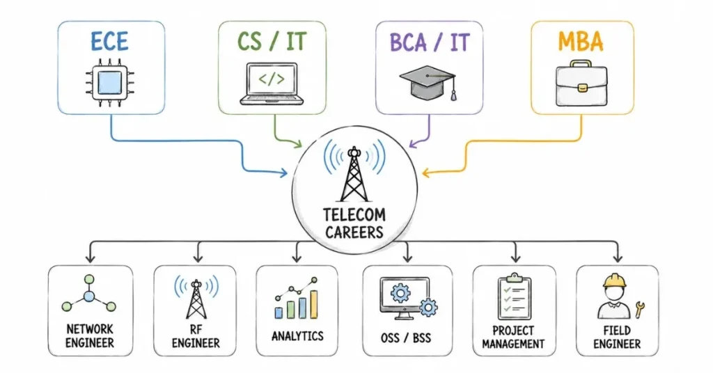 telecom degrees and roles | flm | frontlines edutech