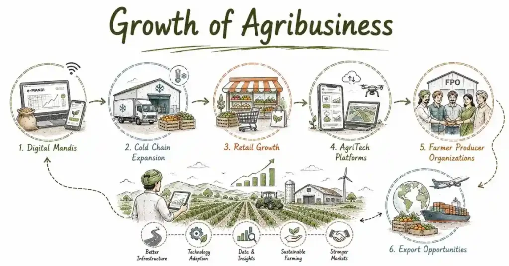 Growth drivers creating agribusiness opportunities in India. | FLM | FrontlinesEduTech |