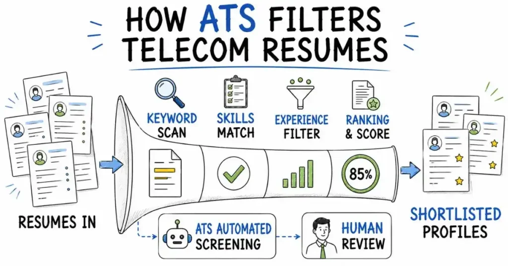 ATS resume filtering telecom | flm | frontlines edutech