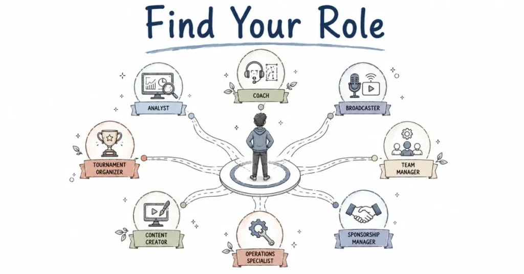Different esports roles. | FLM | FrontlinesEduTech