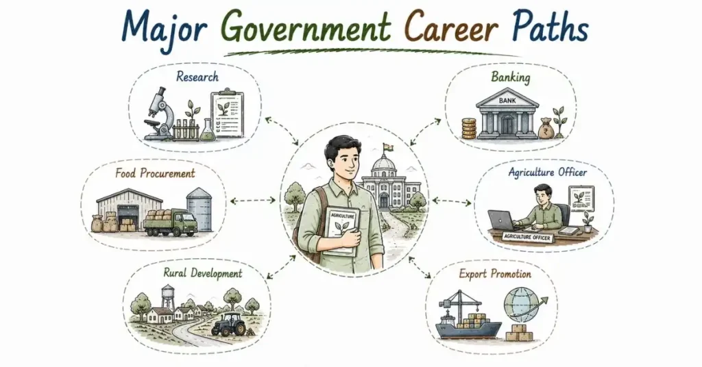Government career paths for agriculture graduates in India. | FLM | FrontlinesEduTech |