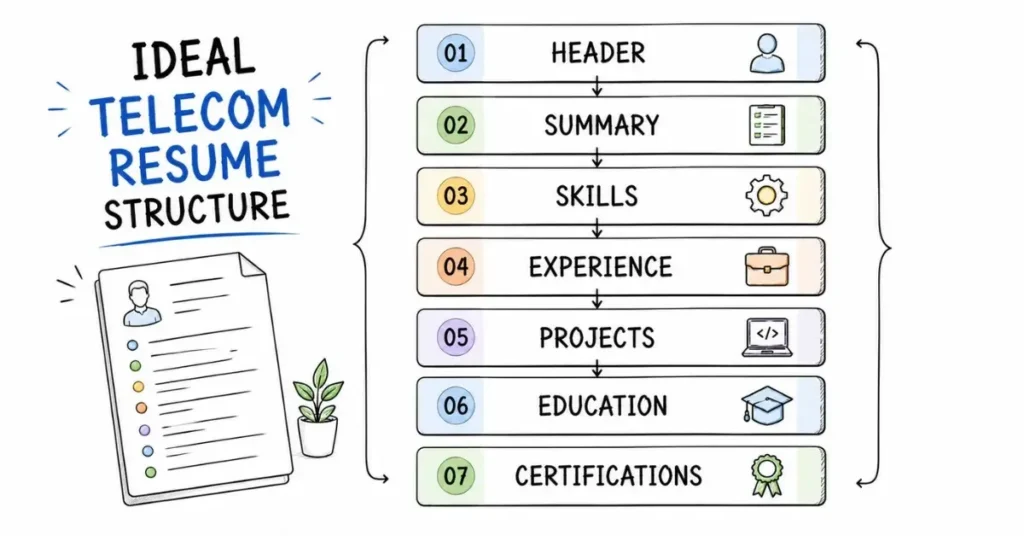 telecom resume structure