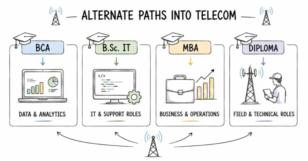 alternate telecom degree paths