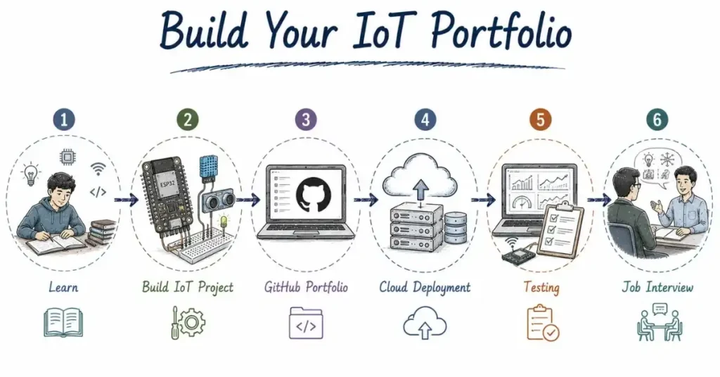 Portfolio roadmap for IoT agriculture students. | FLM | FrontlinesEduTech |