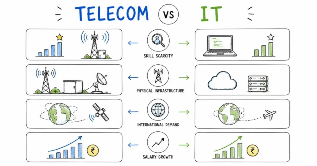 telecom vs IT career