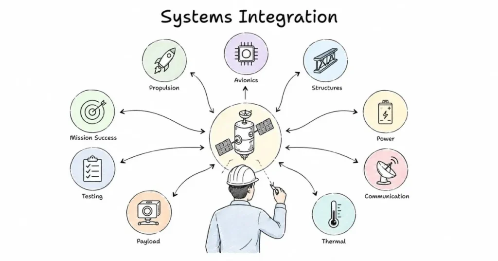 Spacecraft systems integration. | FLM | FrontlinesEduTech