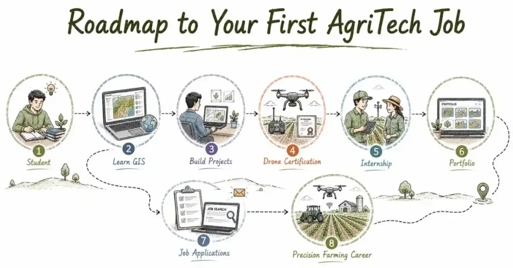 Precision Farming Careers roadmap for students and graduates. | FLM | FrontlinesEduTech |