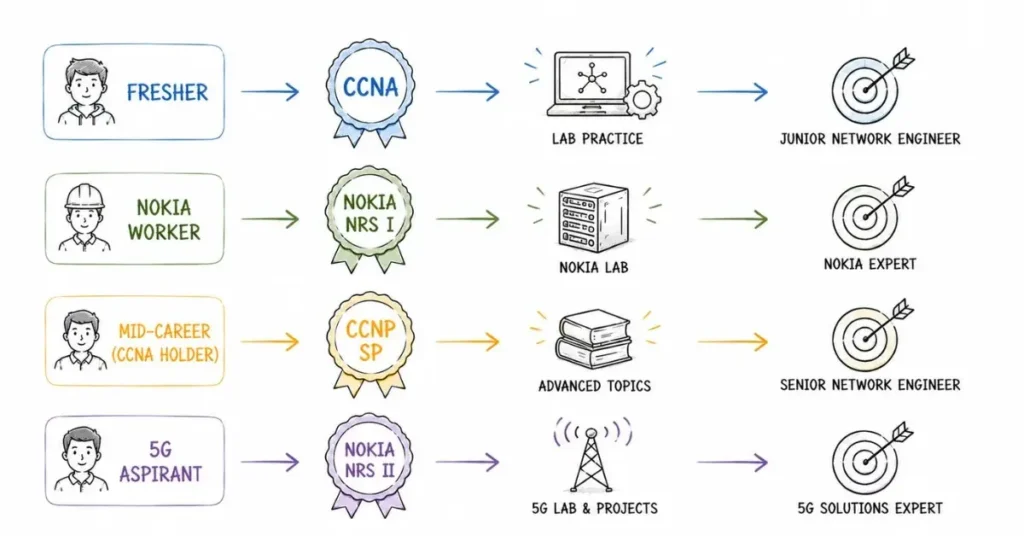 telecom certification roadmap India | flm | frontlines edutech