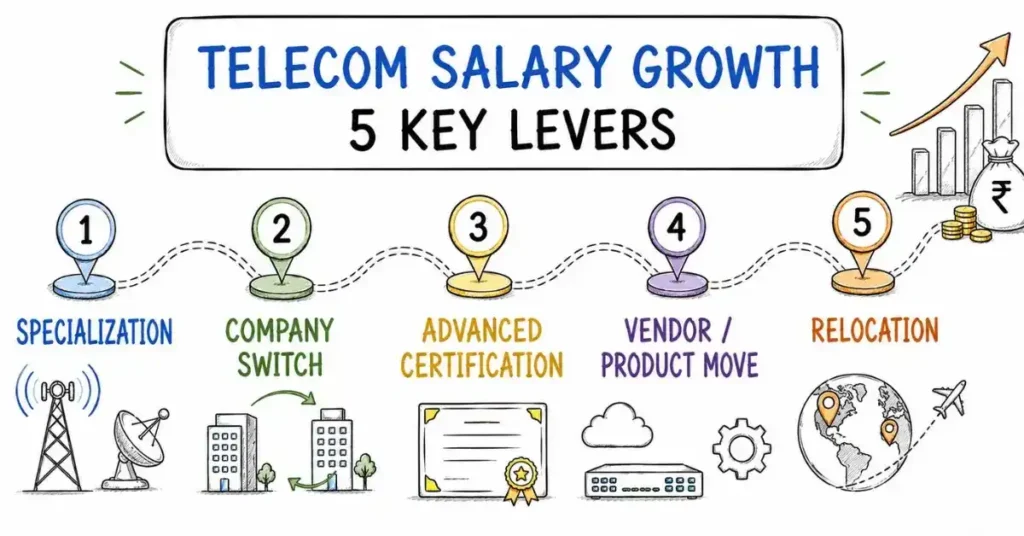 telecom salary growth factors | flm | frontlines edutech