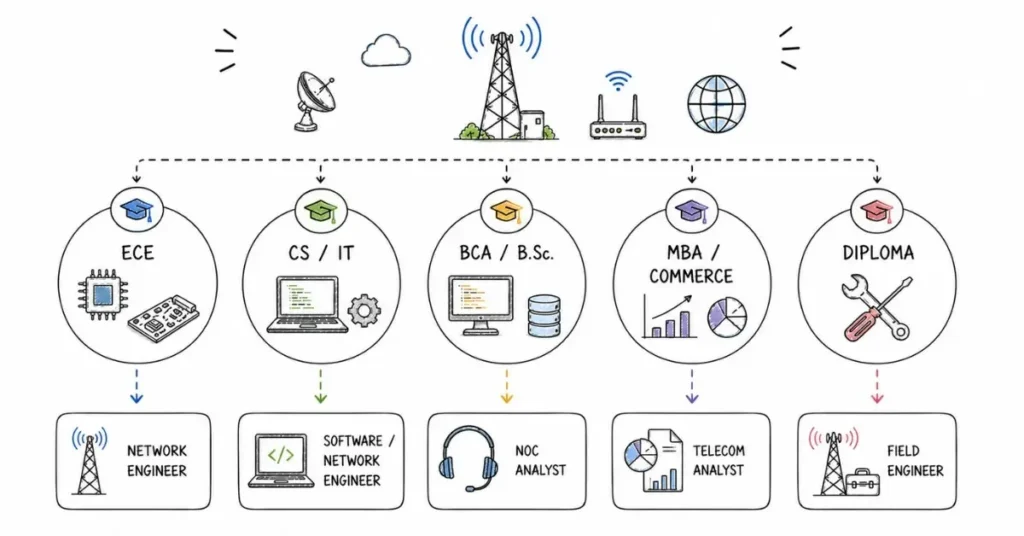 telecom career background paths | flm | frontlines edutech