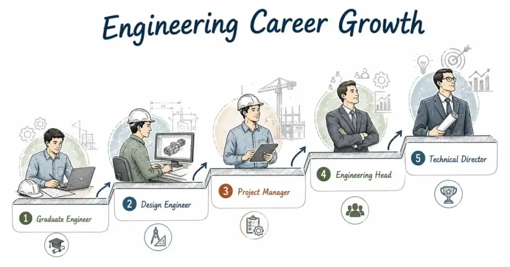 Career growth from graduate engineer to technical leadership. | FLM | FrontlinesEduTech |