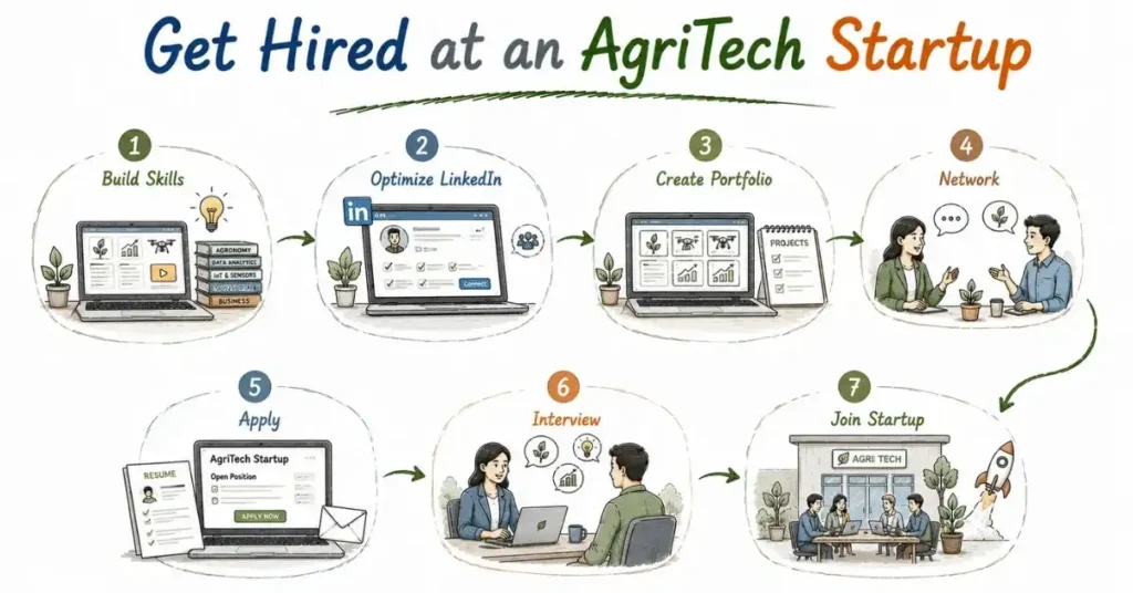 Job search roadmap for AgriTech startup careers in India. | FLM | FrontlinesEduTech |