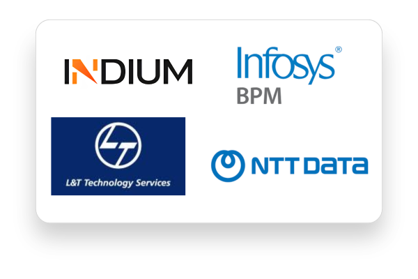 Indium, Infosys BPM, NTT Data and L&T Technologies Flm pro Network walk - in Drives