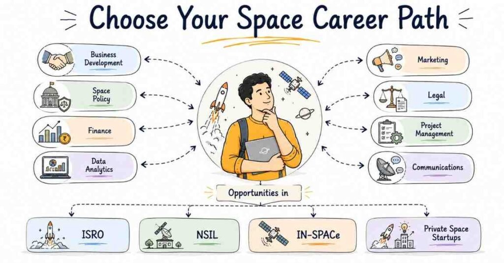 Non-Engineering Space Careers roadmap. | FLM | FrontlinesEduTech