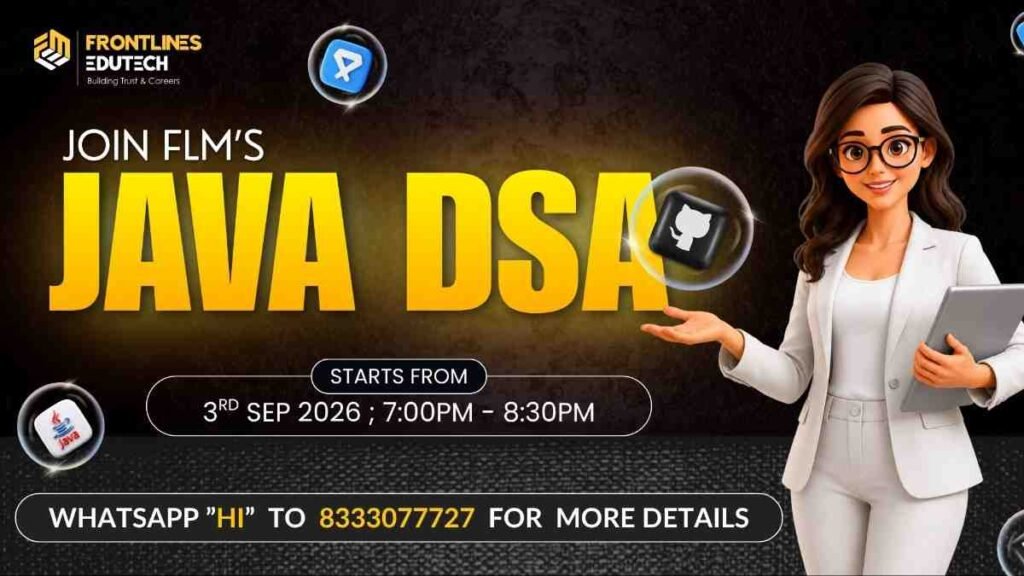 JAVA DSA Course in telugu | flm | frontlines edutech